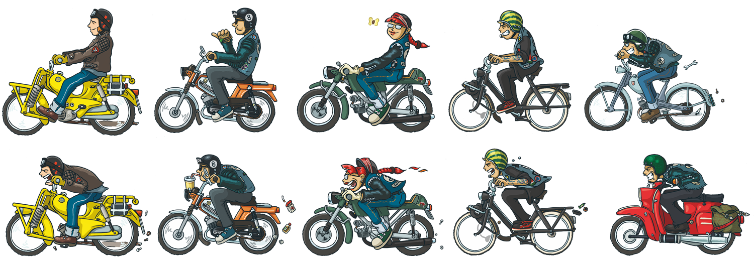 Frisierte Mopeds